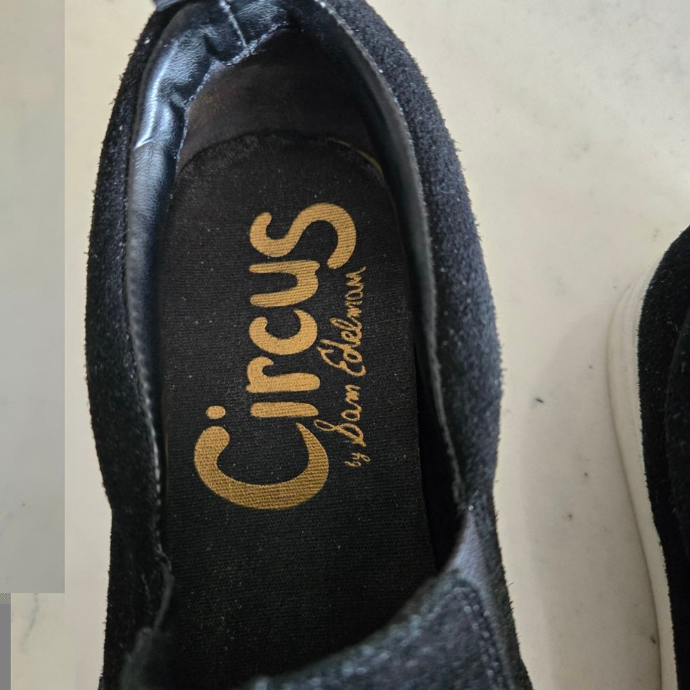 Women's Circus by Sam Edelman Black Suede Platform Sneakers Size 7 - Picture 3 of 9